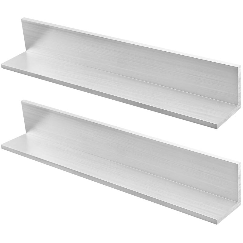EcoBrisa 2Pcs Aluminum Angle 2" x 2" x 0.24" Aluminum Angle Stock 12" Length 6061 T6511 Mill Stock for DIY Projects Industrial Building Construction More Durable and Can Be Cut to Fit - Image 1